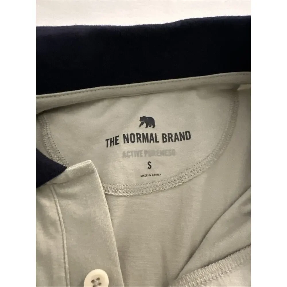 The Normal Brand Womens Polo Shirt Mini Dress Size S Green Blue Short Sleeve NEW - Picture 2 of 10